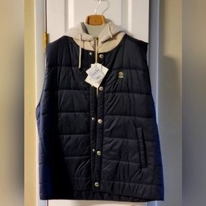 Men's Vest with hood and inside pockets